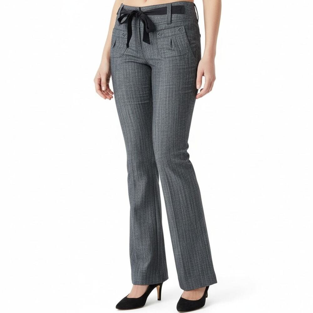 Charlotte Russe Blue Medium Wash Low Rise Flare Pants, 30"